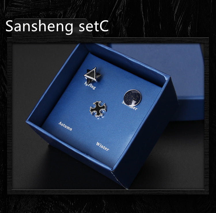 925 Silver Men''s Earrings single fashionable silver earrings.