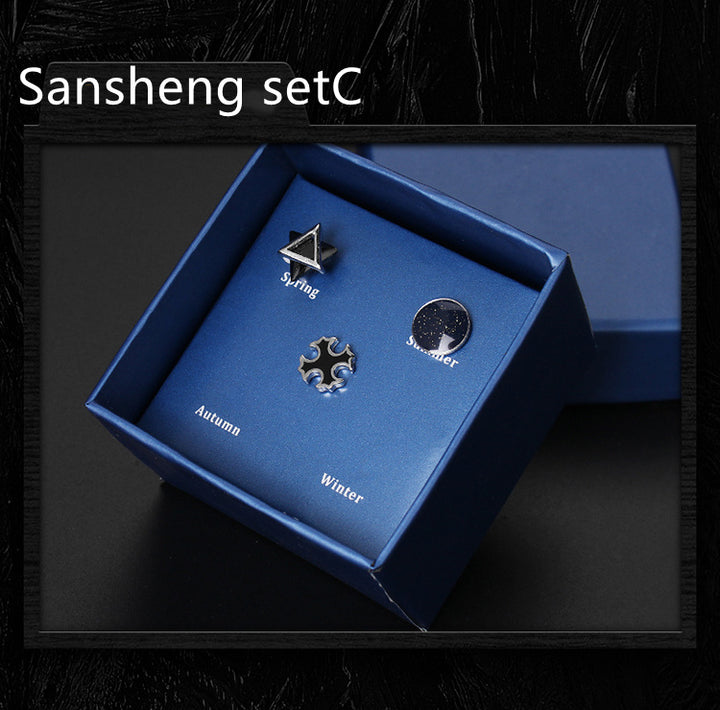 925 Silver Men''s Earrings single fashionable silver earrings.