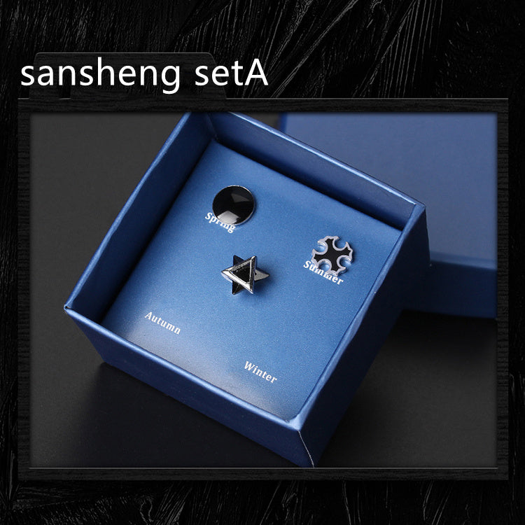 925 Silver Men''s Earrings single fashionable silver earrings.