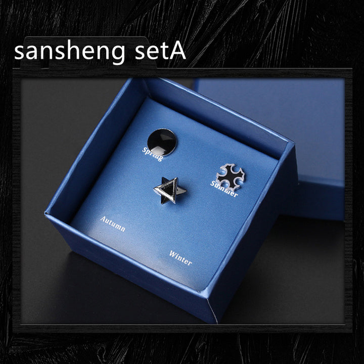 925 Silver Men''s Earrings single fashionable silver earrings.