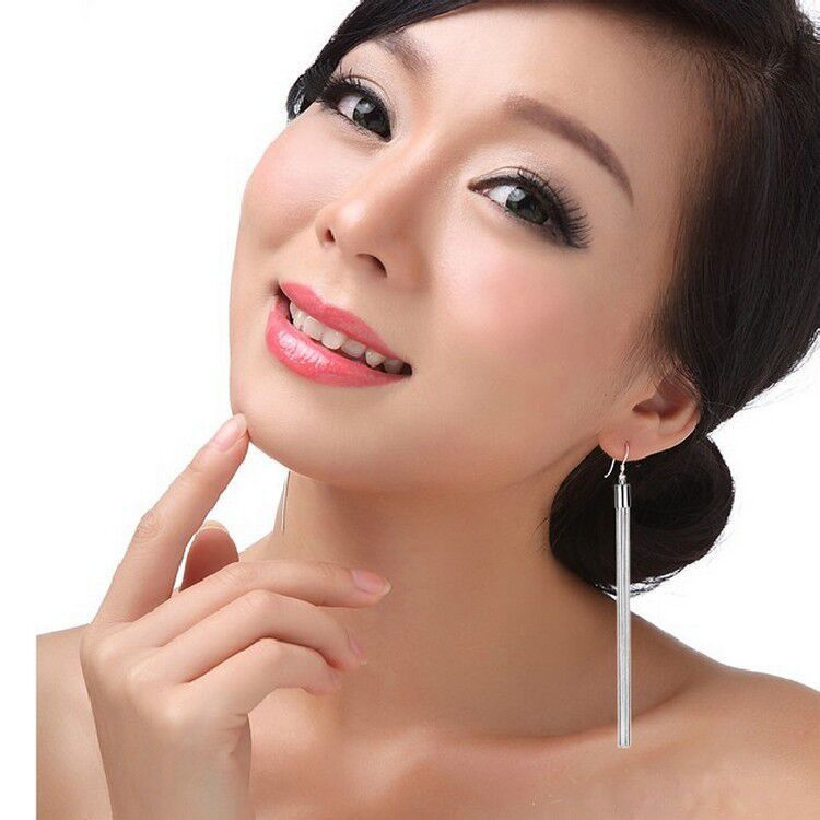 925 Sterling Silver Long Tassel Earrings - Ethnic Style Threader Earrings.