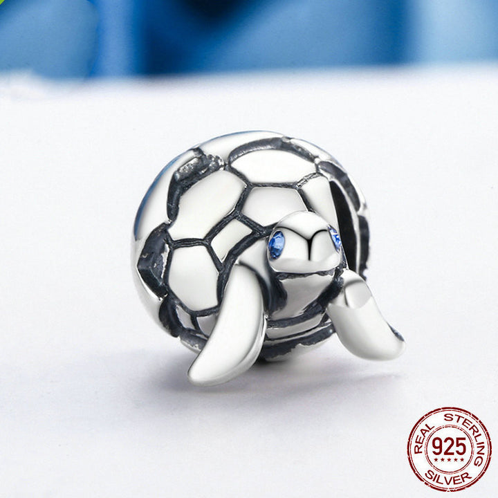 Sterling silver turtle beads.