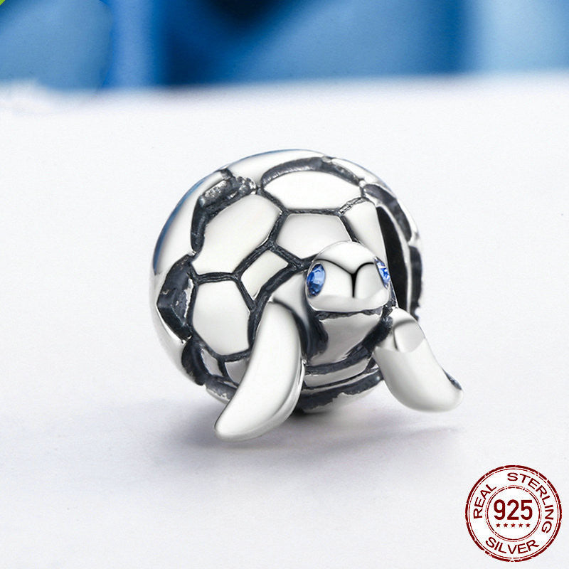 Sterling silver turtle beads.