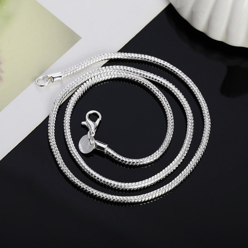 925 Sterling Silver Solid Snake Chain.