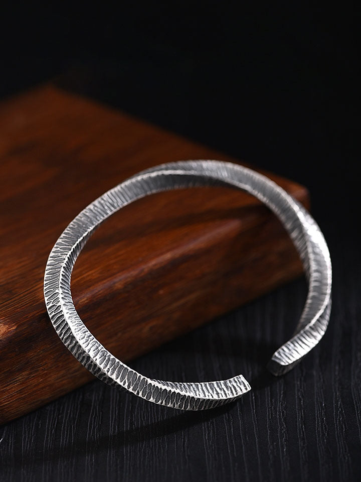 999 Sterling Silver Mobius Ring Bracelet For Men And Women.