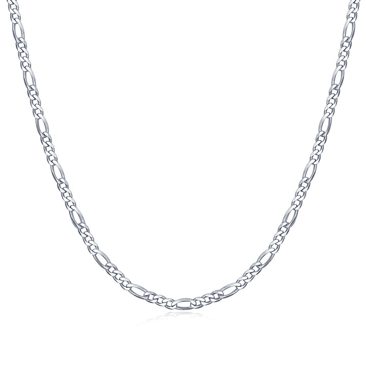 Figaro Link Chain in Sterling Silver.