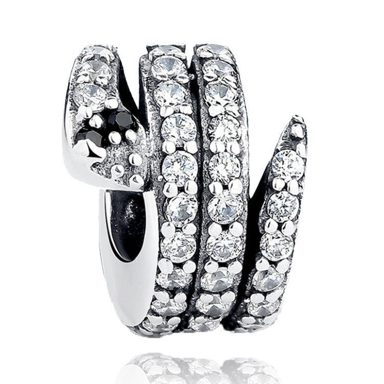Zodiac snake 925 sterling silver beads.