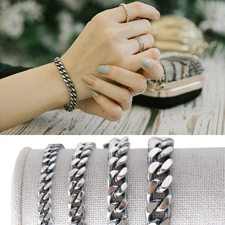S925 sterling silver N chain flat chain.