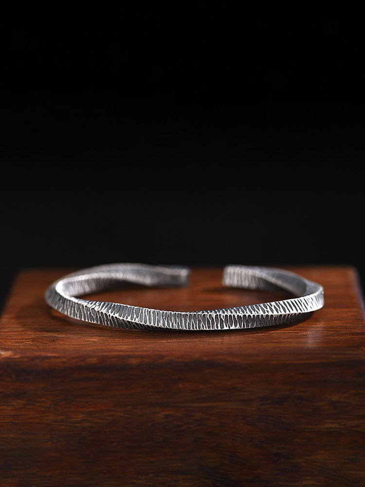 999 Sterling Silver Mobius Ring Bracelet For Men And Women.