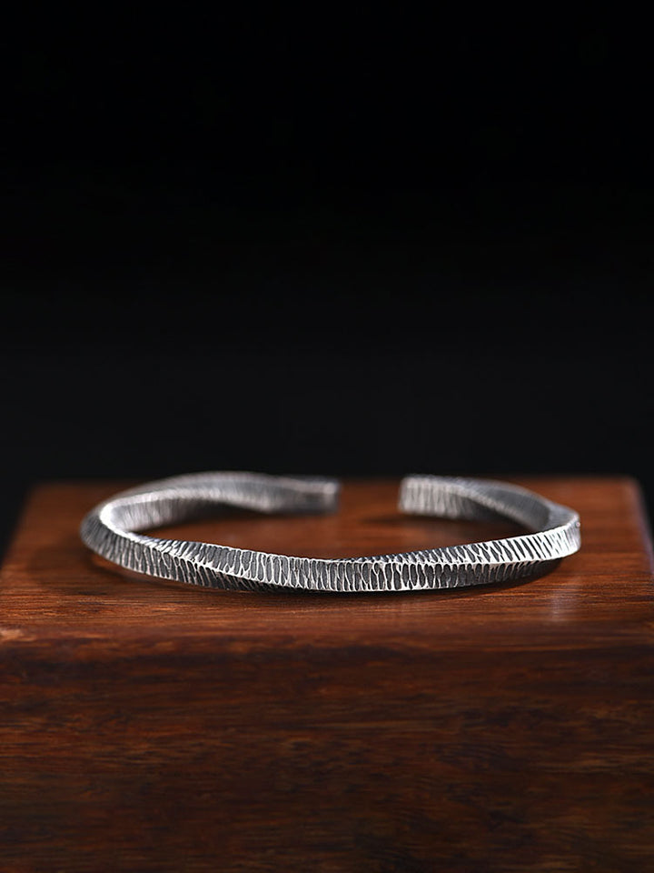 999 Sterling Silver Mobius Ring Bracelet For Men And Women.