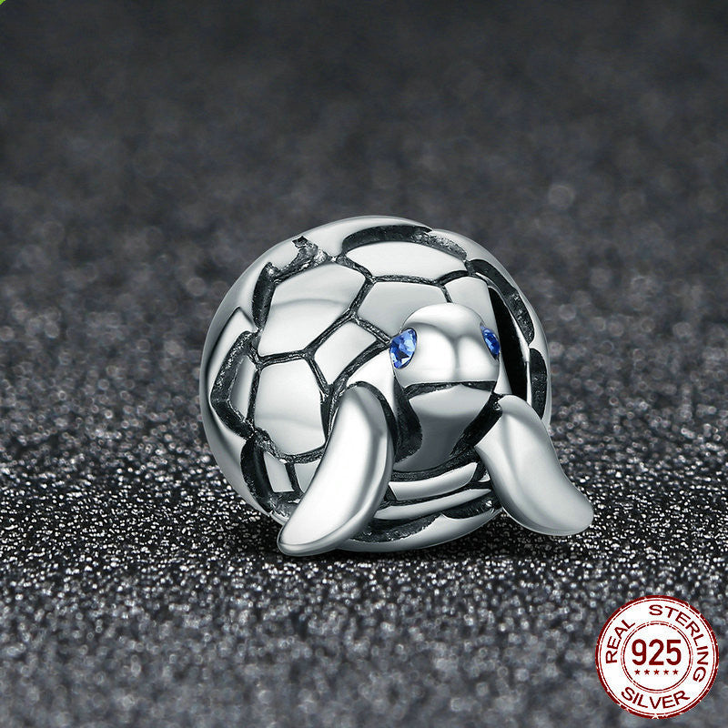Sterling silver turtle beads.