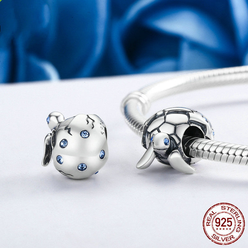 Sterling silver turtle beads.