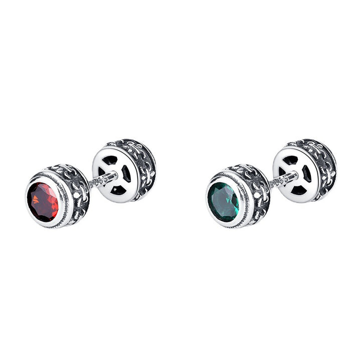 Punk Screw 925 Silver Earrings | Double Sided Studs | UK