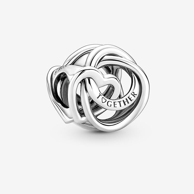 925 Sterling Silver Love Charm Beads - Heart Dangle Charms for Bracelets.