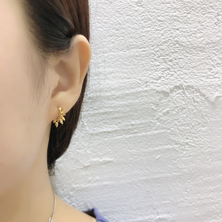 Punk pointed personality s925 sterling silver earrings