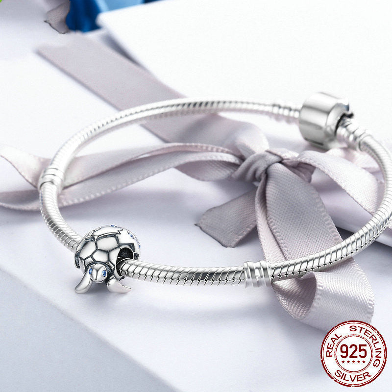 Sterling silver turtle beads.