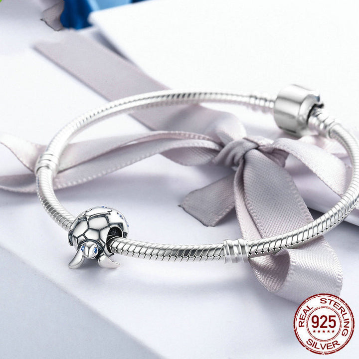 Sterling silver turtle beads.