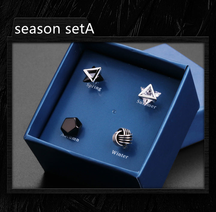 925 Silver Men''s Earrings single fashionable silver earrings.