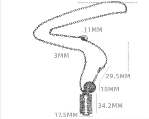 Morgan Blade 925 Silver Necklace | Geometric Pendant