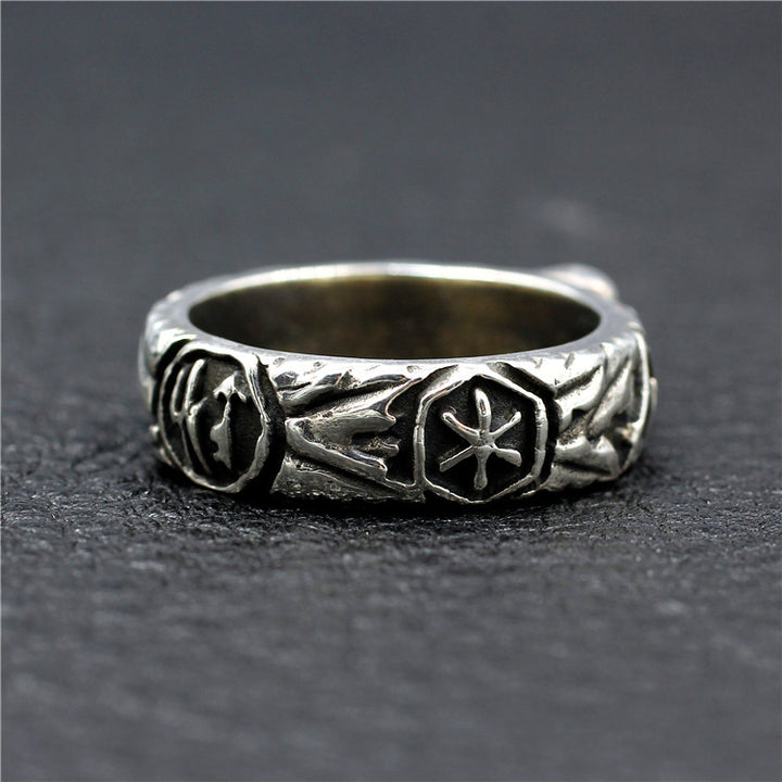 Mens Fashion Simple Sterling Silver Skull Ring.