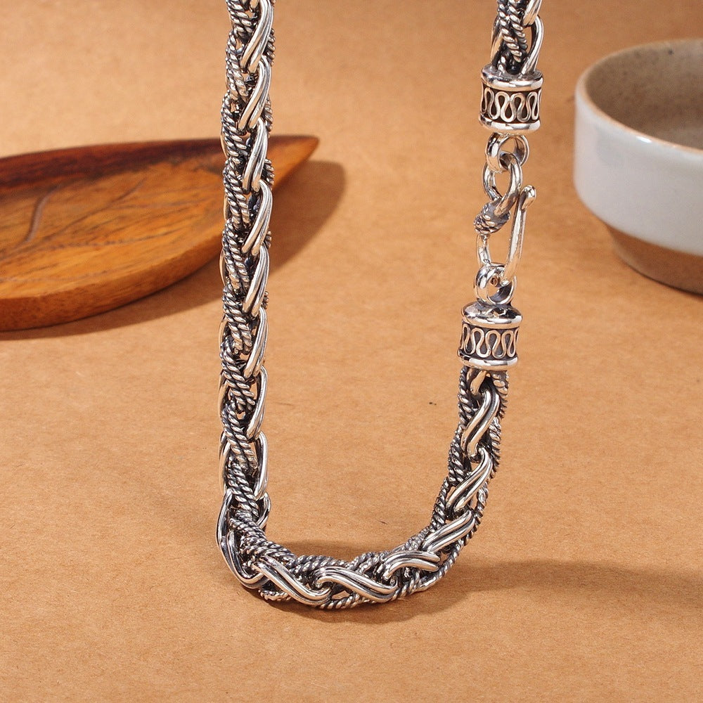 925 Sterling Silver Rope Chain Necklace for Men | Banabella.