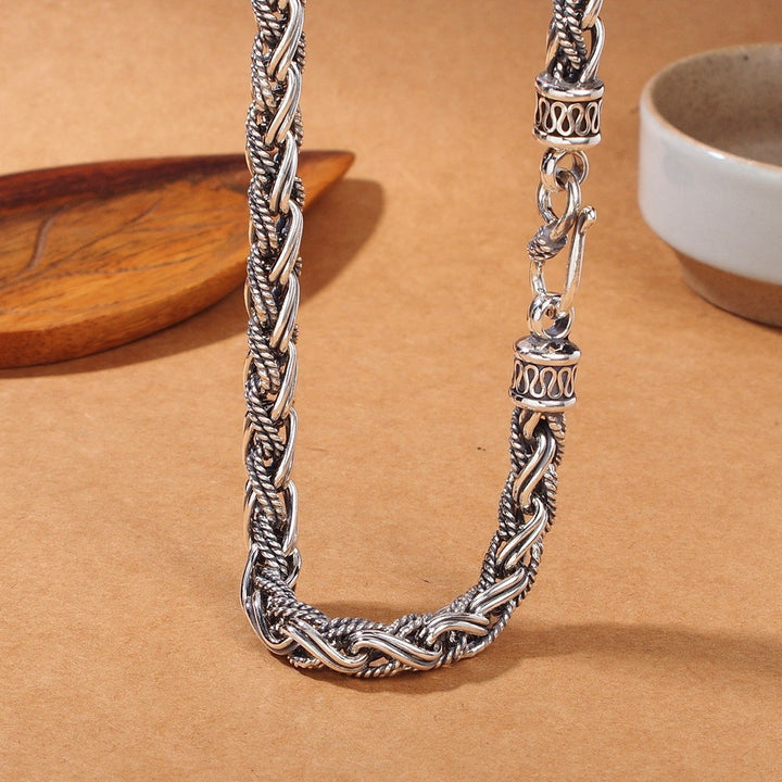 925 Sterling Silver Rope Chain Necklace for Men | Banabella.