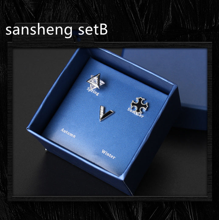 925 Silver Men''s Earrings single fashionable silver earrings.