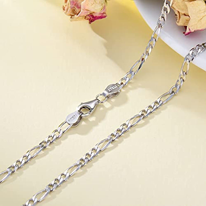 Figaro Link Chain in Sterling Silver.