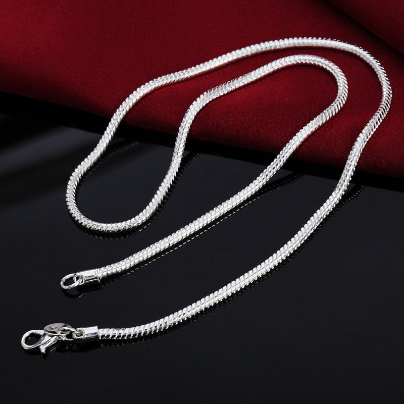 925 Sterling Silver Solid Snake Chain.