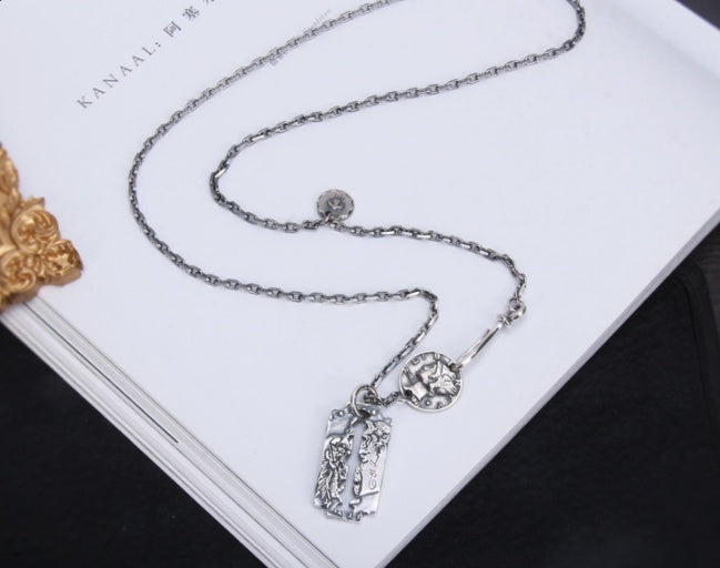 Morgan Blade 925 Silver Necklace | Geometric Pendant