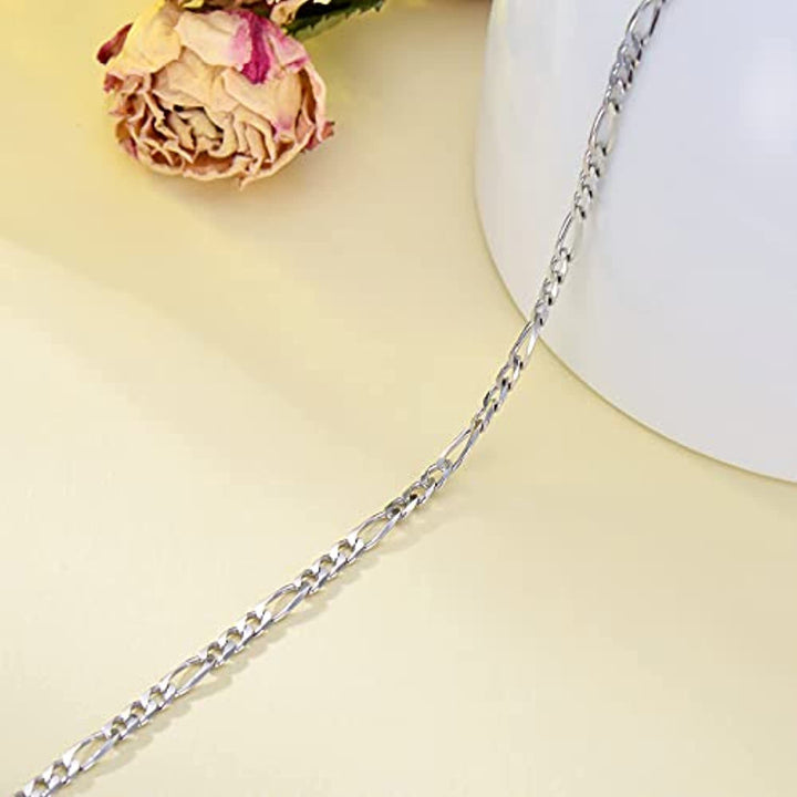 Figaro Link Chain in Sterling Silver.