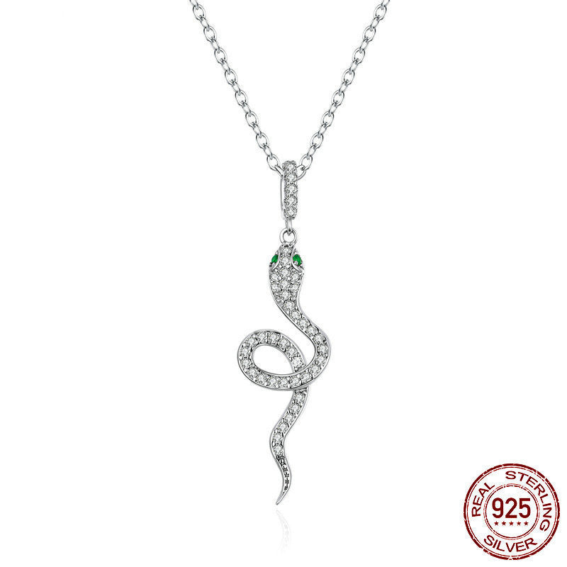 925 Sterling Silver Snake Jewelry Set - Necklace Earrings Bracelet Ring.