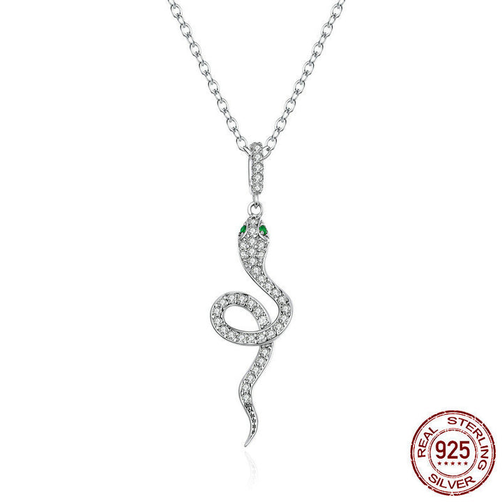 925 Sterling Silver Snake Jewelry Set - Necklace Earrings Bracelet Ring.