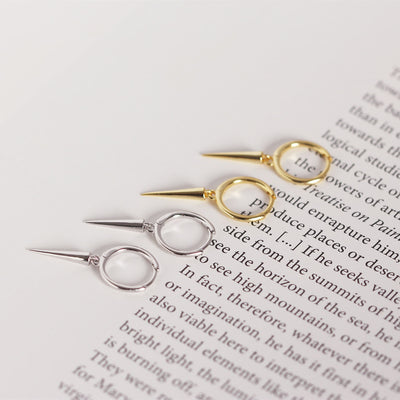 Rivet taper 925 Sterling Silver Hoop Earrings