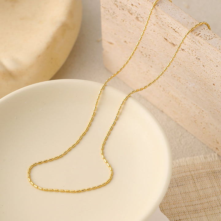 Party Geometry Beads 925 Sterling Silver Choker Necklace