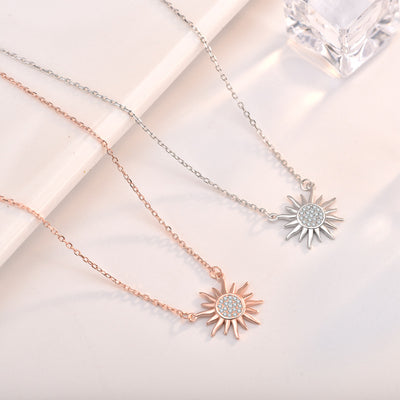 Party CZ Sun Shines  925 Sterling Silver Necklace