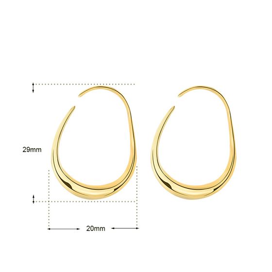 Geometry Hollow Circle Irregular 925 Sterling Hoop Earrings
