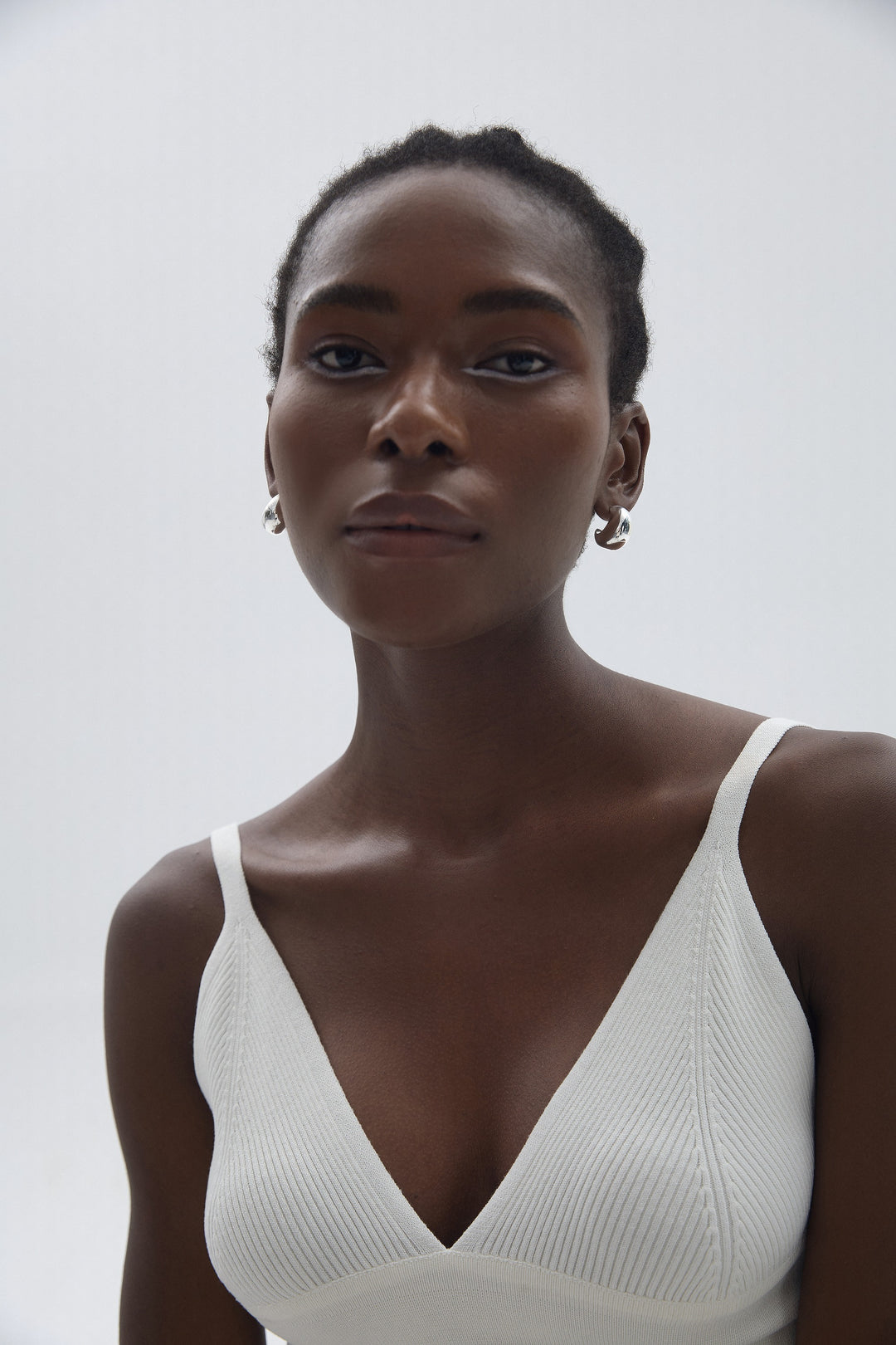 Modern Thickness S999 Sterling Silver Electroforming Huggie Hoop Earrings