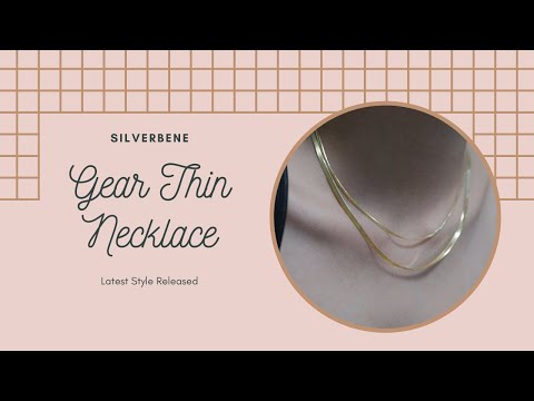 Minimalism Gear Thin 925 Sterling Silver Chain Necklace