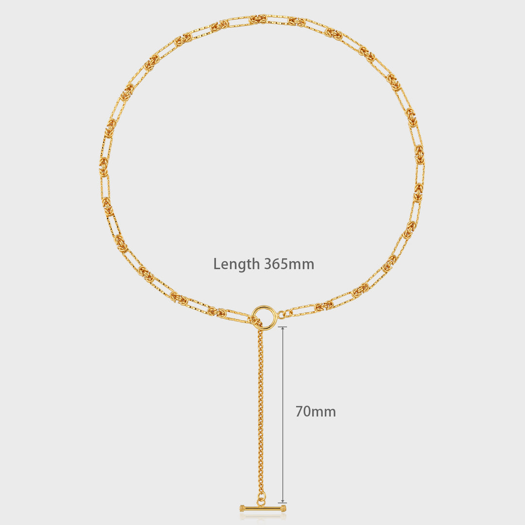 Classic Hollow Twisted OT Shape 925 Sterling Silver Necklace