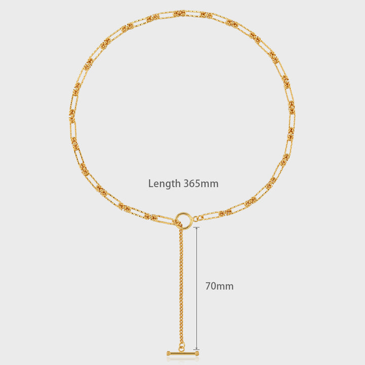 Classic Hollow Twisted OT Shape 925 Sterling Silver Necklace