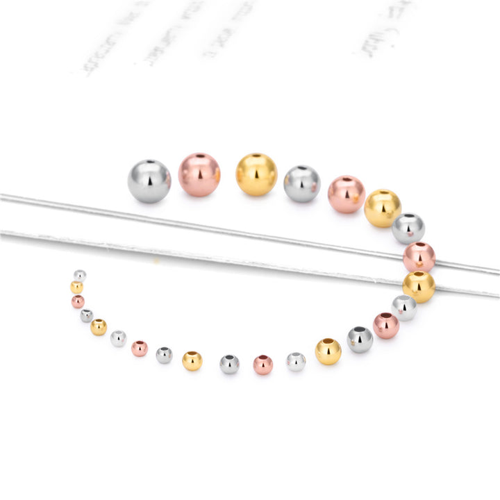 Simple Round Balls 925 Sterling Silver Bead Caps