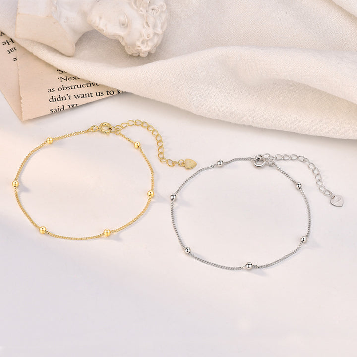 New Mini Lucky Beads 925 Sterling Silver Bracelet