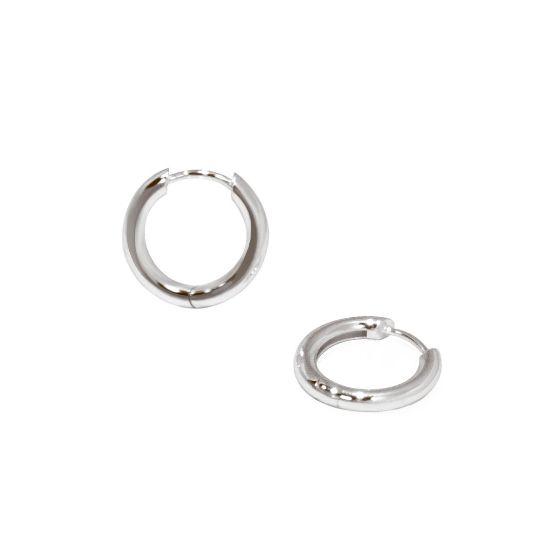 Fashion Jewelry Bulk Wholesale Popular Minimalist 925 Sterling Silver Plain Hoop Earrings