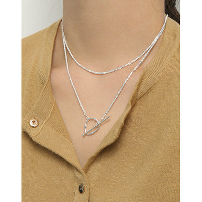 Office Popcorn Chain OT Shape 925 Sterling Silver Necklace