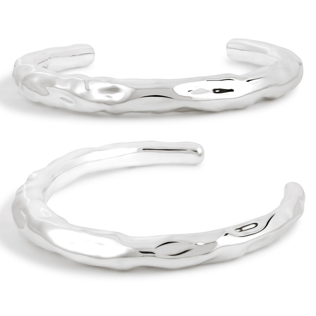 Holiday Irregular 999 Sterling Silver Golden Torque Choker