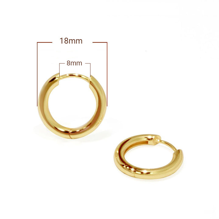 Fashion Jewelry Bulk Wholesale Popular Minimalist 925 Sterling Silver Plain Hoop Earrings