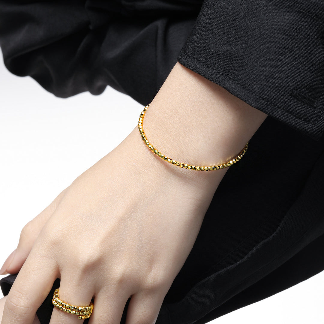 Textured Stacking Bangles 925 Silver - Carved Open Cuff Bracelet Set for Women