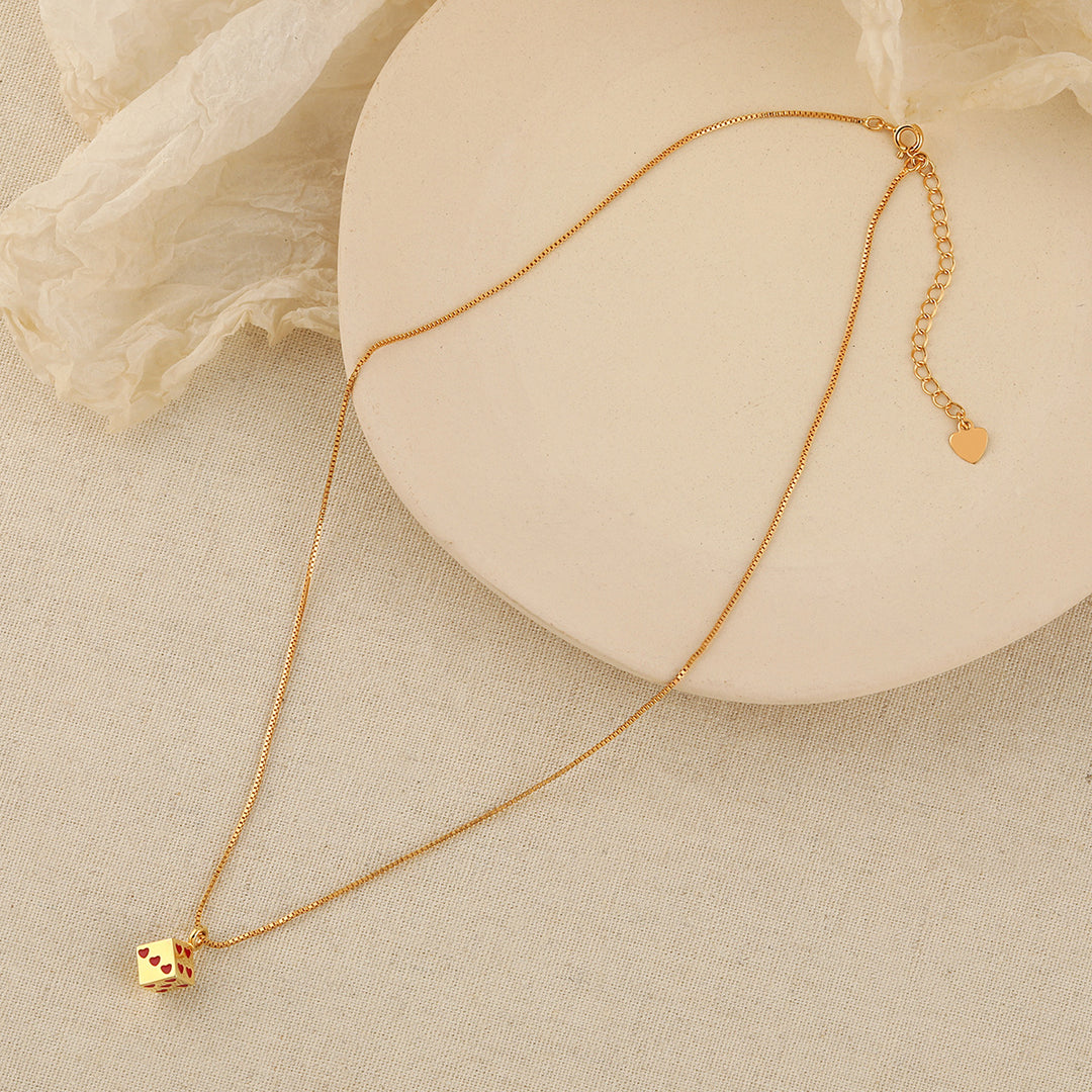 Colorful Dice Necklace 925 Silver - Playful Love Dice Charm Pendant for Women