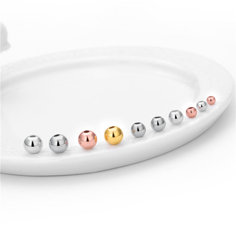 Simple Round Balls 925 Sterling Silver Bead Caps